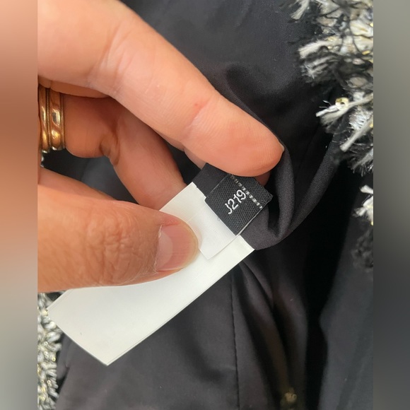 Kate Spade Party Tweed Metallic Sparkle Blazer Jacket Open Front Size 4 New Tags - Picture 11 of 11